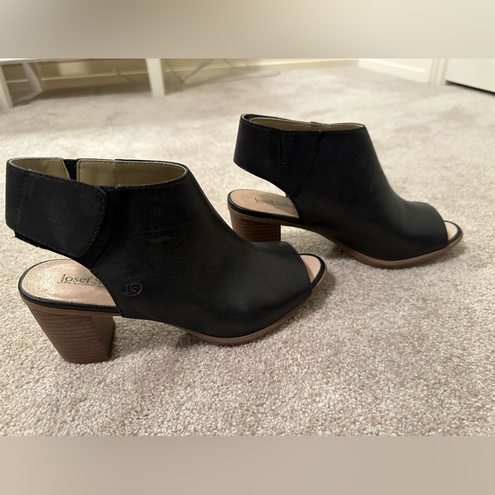 Josef Seibel Bonnie black peep toe bootie size 38 - Picture 4 of 10